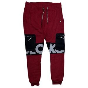 Ecko Unltd Men's Sweatpants Crago Zip Pockets Colorblock Fleece Jogger